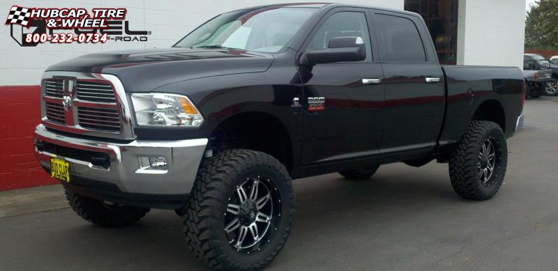 vehicle gallery/dodge ram 2500 fuel hostage d532 0X0  Matte Black & Machined Face wheels and rims